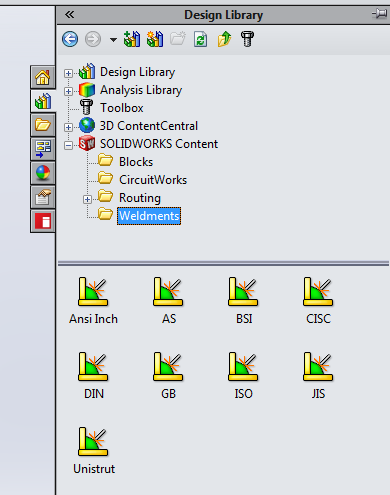 solidworks weldments library download